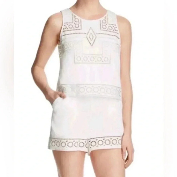 Parker White Romper Women’s size Small - Picture 1 of 13